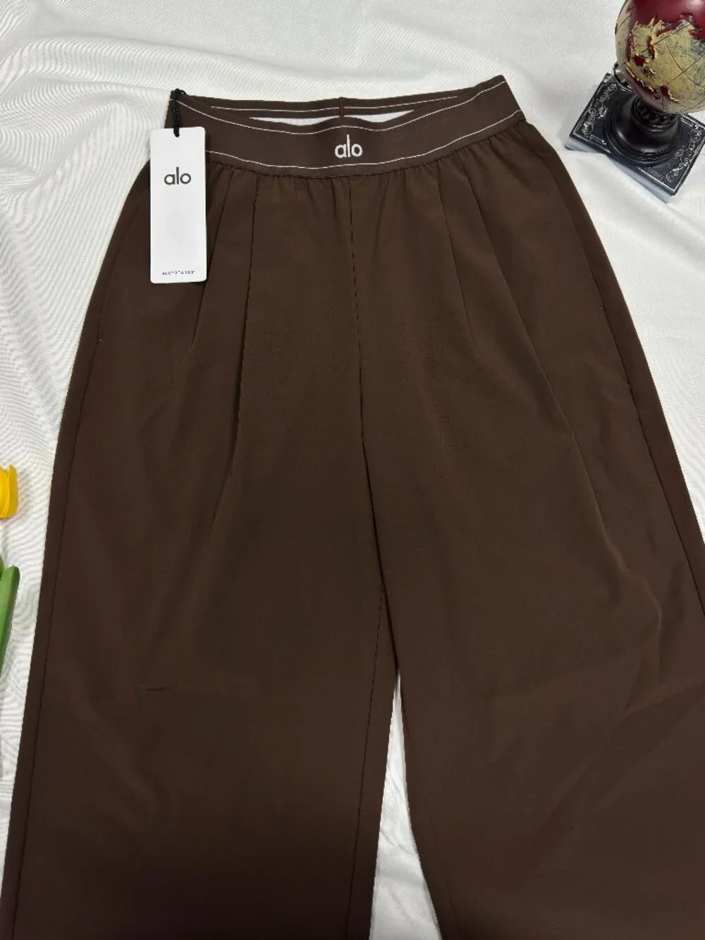 ALO Yoga Suit Up Trouser 🤎 Women’s Coffee Brown Regular | Clean Girl,Versatile